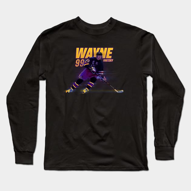 Wayne Gretzky 90s NHL Long Sleeve T-Shirt by Badlabs